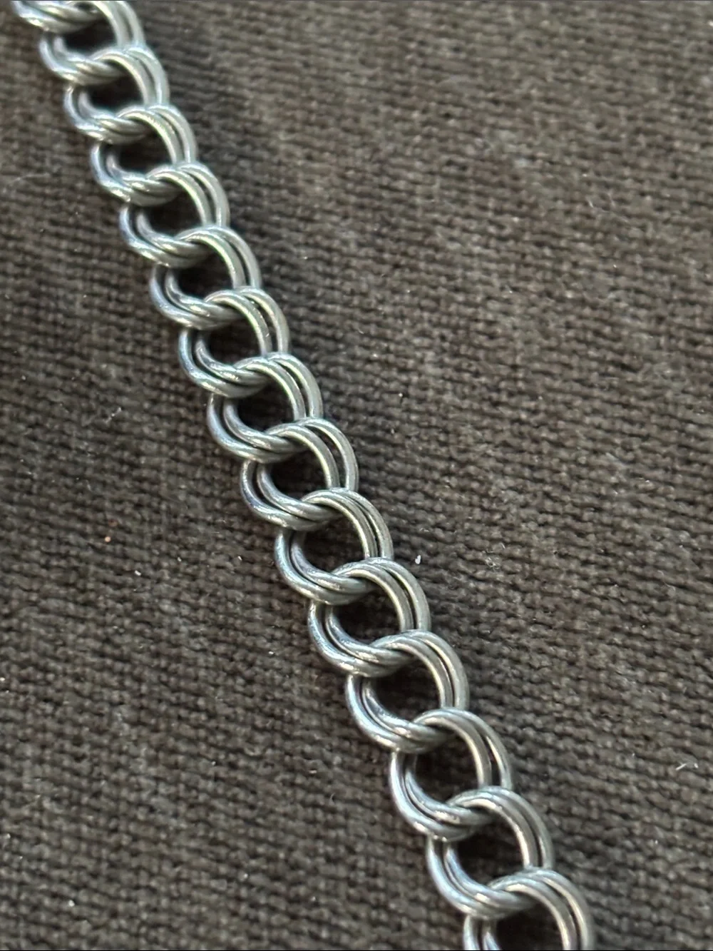 Sterling Silver CHARM BRACELET Real Solid Silver Fine Jewelry 7.5” Vintage 1950’